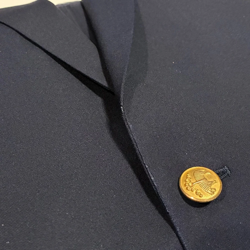 Brooks Brothers 1818 Madison Loro Piana Wool Blazer Men's 42L Navy Blue‎